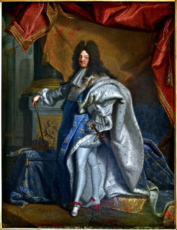 Portrait de Louis XIV en Costume de Sacre, Hyacinthe Rigaud, CC0, via Wikimedia Commons
